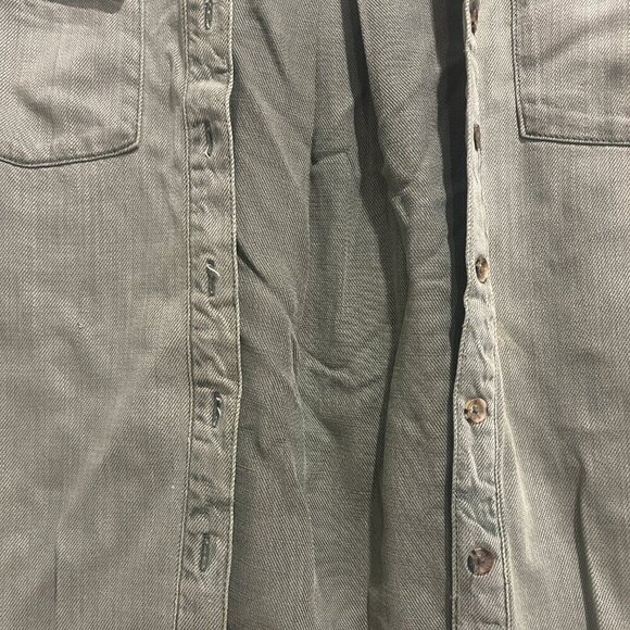 Anthropologie Olive Green Denim Button Down Shirt/Jacket Women’s Size 0 - Picture 6 of 13